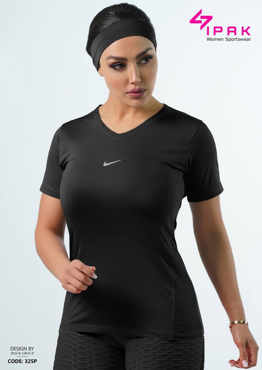 تیشرت اسپرت زنانه ورزشی یقه هفتی کد P1_325