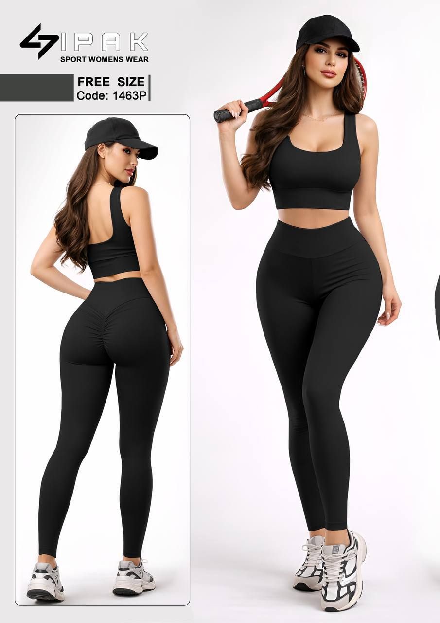 ست ورزشی اسپرت نیمتنه کاپدار و لگ زنانه کد ۱۵۶۳P