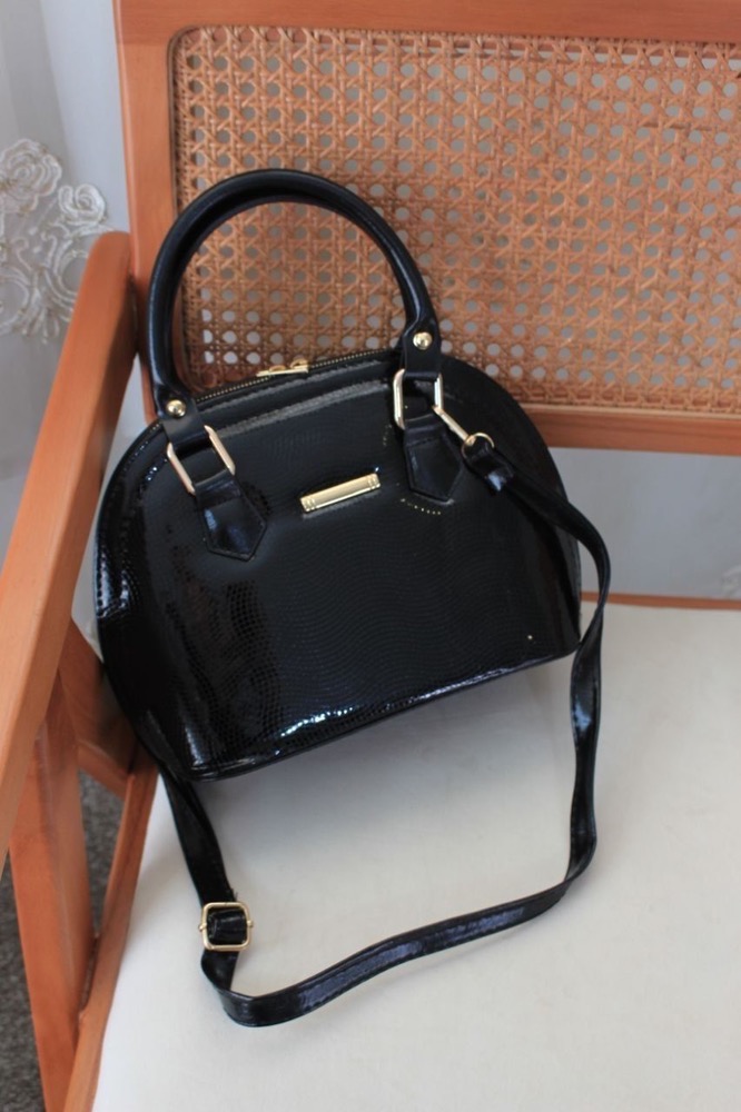 کیف مجلسی زنانه چرم مشکی کد D1_40
