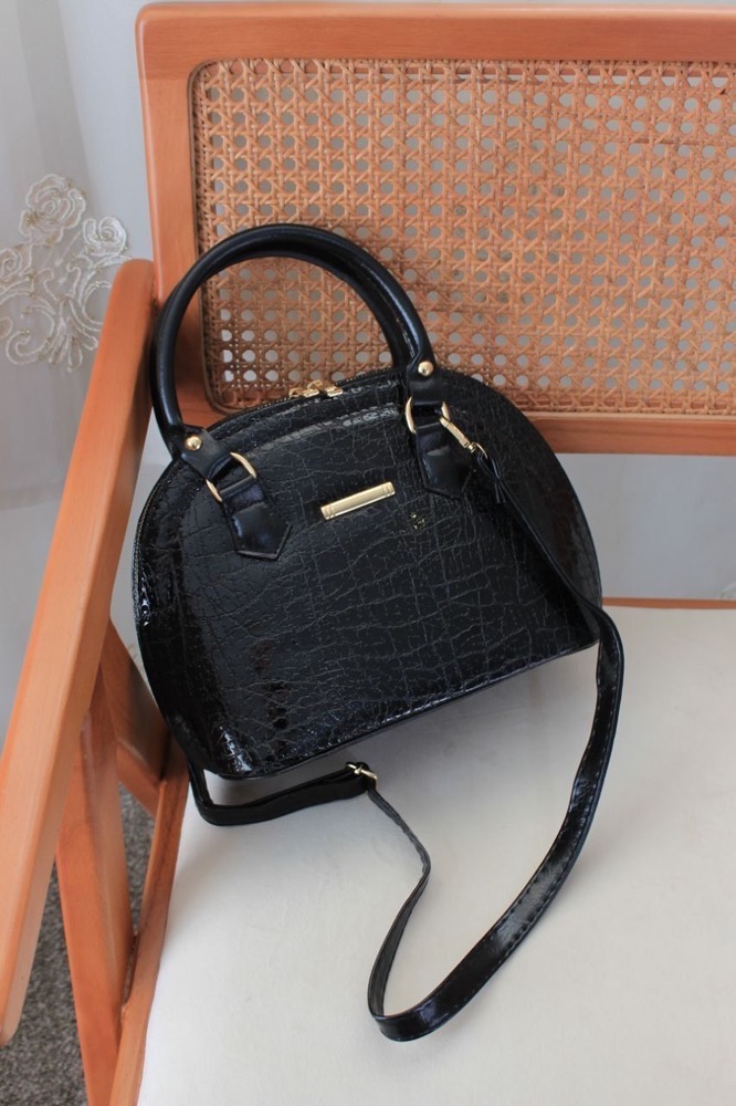 کیف مجلسی زنانه چرم مشکی کد D1_40