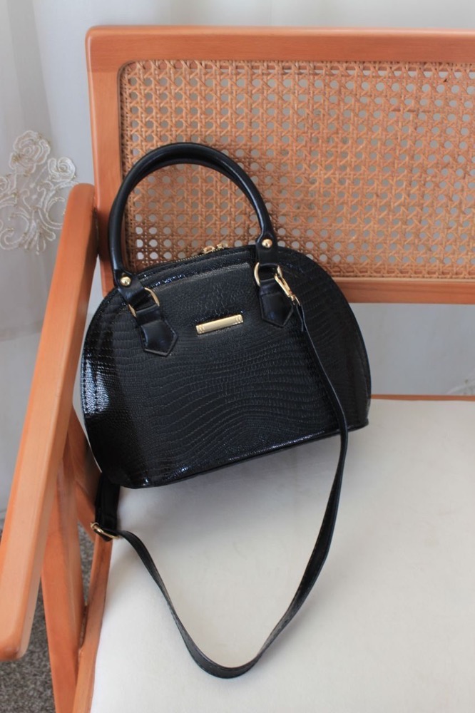 کیف مجلسی زنانه چرم مشکی کد D1_40