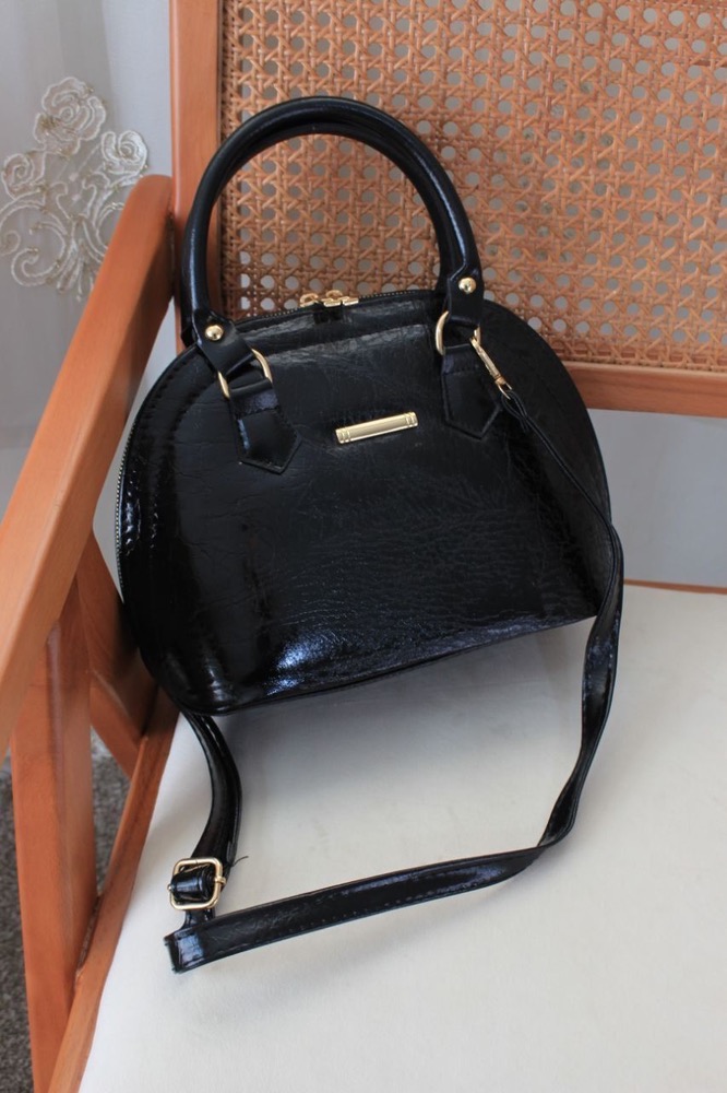کیف مجلسی زنانه چرم مشکی کد D1_40