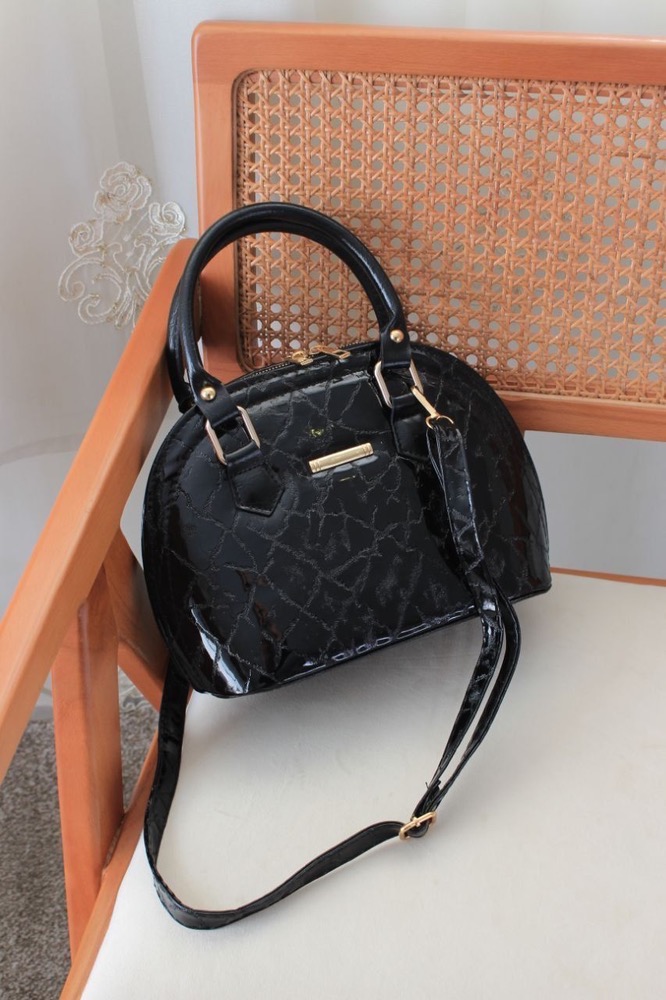 کیف مجلسی زنانه چرم مشکی کد D1_40