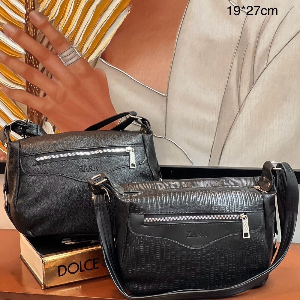 کیف زنانه رودوشی مشکی کد D1_1845
