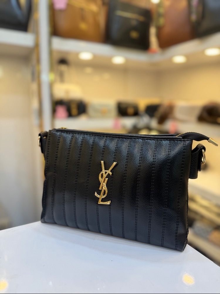 کیف پاسپورتی دوخت دوزی شده نواری طرح YSL کد S2_01174