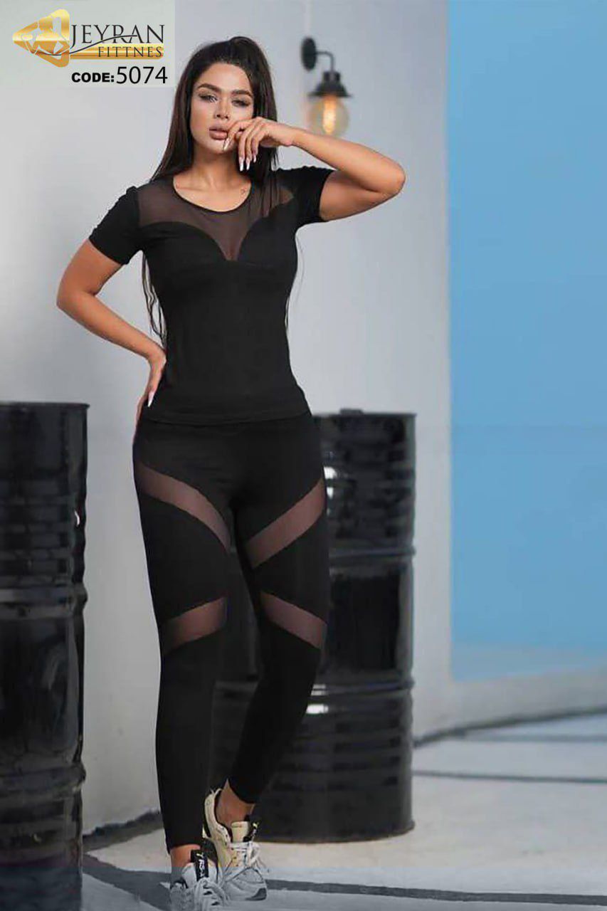 ست اسپرت زنانه ورزشی مشکی کد P1_5074