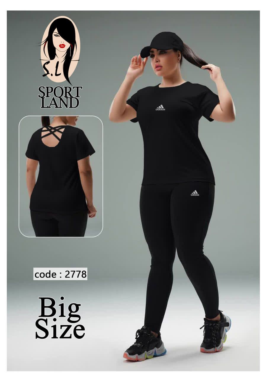 ست ورزشی زنانه سایز بزرگ کد P1_2711