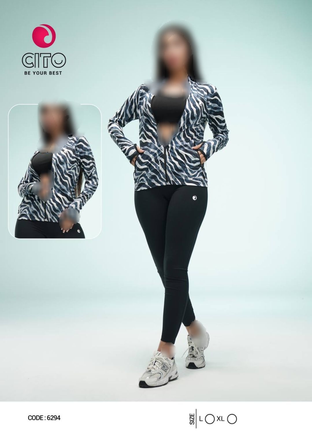 ست ورزشی زنانه ۳ تیکه نیمتنه سویشرت شلوار کد P1_6294