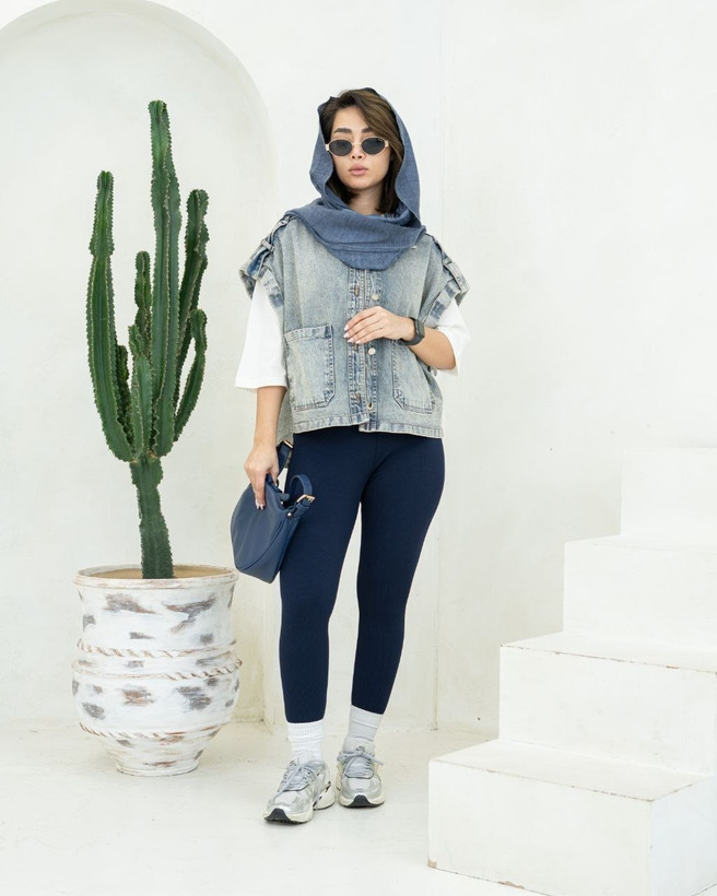 وست زنانه جین جیبدار سنگشور کد A3_005